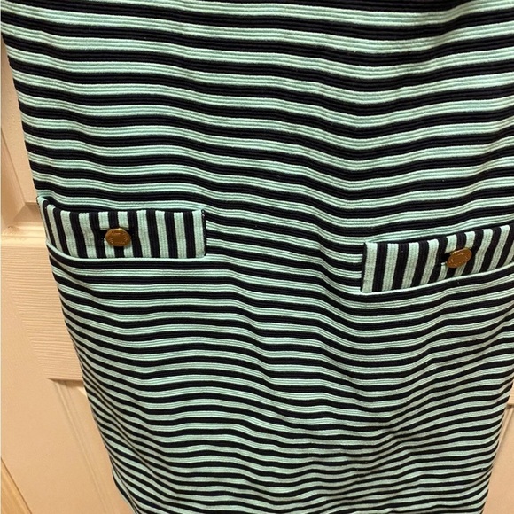 Lilly Pulitzer Striped Turquoise and Black Dress Sz S EUC!! - Picture 5 of 14